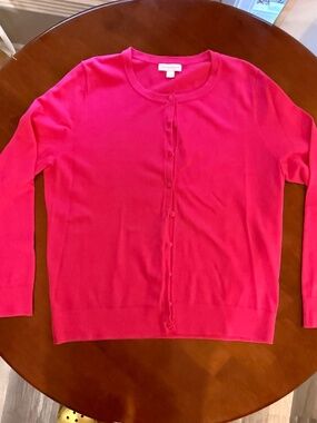 CHARTER CLUB LONG SLEEVE SWEATER BUTTON FRONT- PINK- SIZE 12